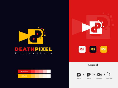 Death Pixel Productions - Filmy Logo- Modern Logo