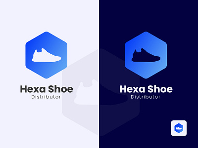 Hexa Shoe Distributor Modern Logo & App icon design adobe illustrator branding clean concept design creative creative branding creative logo dailylogochallenge design gradient graphicdesign logo logo mark logos logotype modern modern design modern logo shoes logo