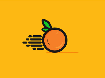 A Modern Sktech Logo Of Orange, Delivery Company