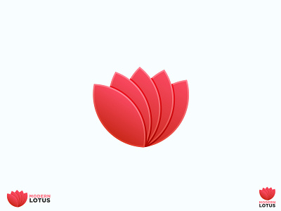 Modern Trendy Lotus Logo Design