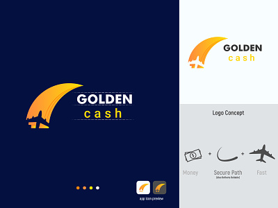 Golden Cash Modern Logo Design