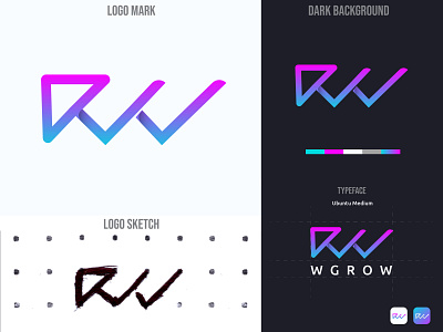 Letter W Modern Gradient Logo Design