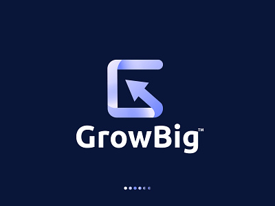 GrowBig Modern Lettermark Logo Design (unused)