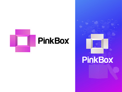 Pink Box Modern Logo Design