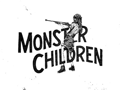 Monster Children concept graphic illustration print design typography