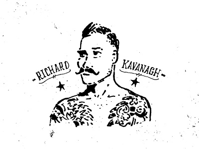 Richard Kavanagh Illustration graphic design hand drawn illustration moustache tattoos