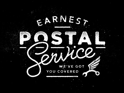 Earnest Postal Service graphic design lettering typography