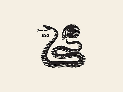 Monster Children - Snake Skull design graphic design illustration logo monogram