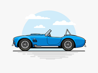 Dream Car - 1966 Shelby Cobra 427 MkIII adobe illustrator art direction art director artwork car design flat design flat design flat illustration freelance freelance design freelance designer freelance illustrator graphic design icon design iconography illustration vector vector art vector illustration