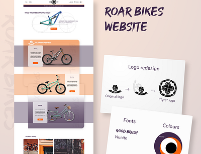 Roar Bikes Website branding design icon logo sport transport typography ui ux website xd design