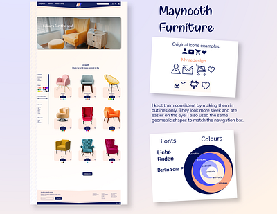 Maynooth Furniture website branding colours design logo ui ux web website xd design