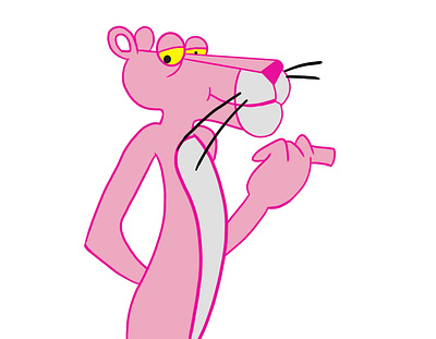 pink panther fanart cartoon cat character illustration pink panther