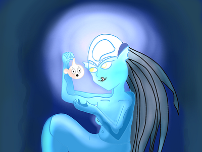 mermaid character concept illustration
