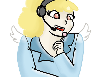angel telesales cartoon character characterdesign illustration