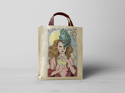 Shopping Bag art design fantasyart illustration portrait аксессуары дизайн одежды