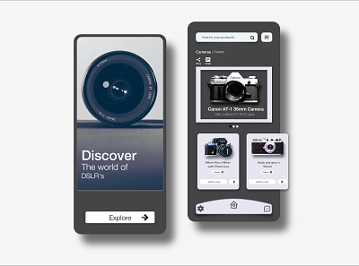 DSLR's Mobile App Concept camera app concept design app dslr ui ui design uidesigner uiux uxdesign uxui