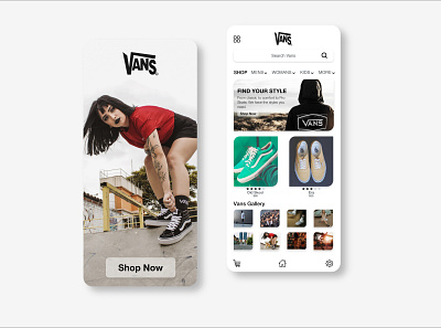 Vans Ui design Concept concept ui ui design uichallenge uiinspiration uiux uxdesign vans