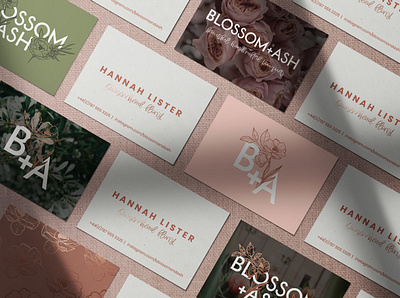 Blossom & Ash Business Cards brand design brand guideline brand identity branding colour palette design illustration logo logo design logotype