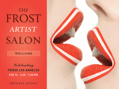 Frost Artist Salon Exhibit art curate design photograhy typography