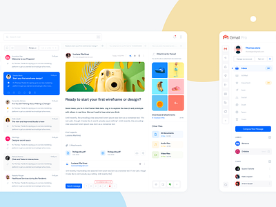 Gmail Pro Concept clean ui component dashboard dribbble email dashboard email modal email template gl design gmail google redesign gridlab istiaquereza modal trending trending designs