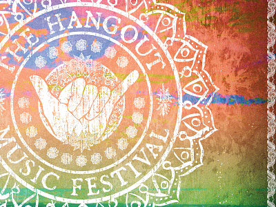 Hangout Music Festival Concept Poster beach distress hangout poster sun