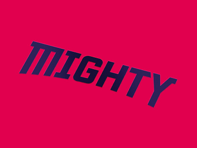Mighty advertising branding logo mighty pink typography