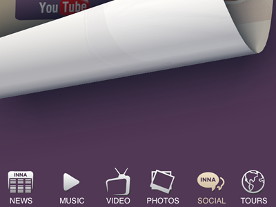 Curl navigation menu app inna iphone music