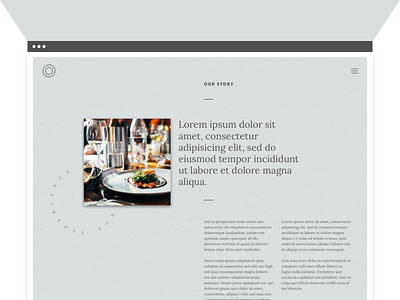 Restaurant desktop mockup - Blue-gray colour theme blue grey design food layout minimal responsive design resturant sketch web