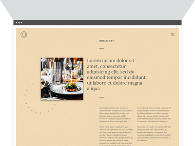 Restaurant - Warmer Cooler Alt about design desktop off grid page restaurant sketch text to path warm colour palette
