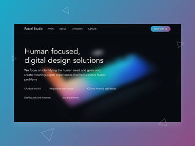 Rascal Studio - Homepage Concept