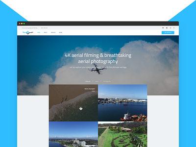 Aerial Vantage Website aerial design development drone drones photography portfolio responsive vantage videography website