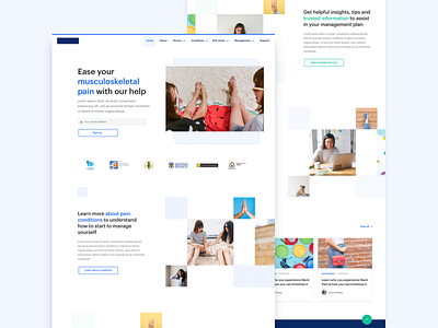 painHEALTH adolescence project - Square exploration design desktop graphic landing page minimal patterns responsive sketch square ui ux web