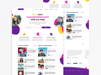 painHEALTH adolescence project - Colourful exploration adolescence blob circular color colourful dashboard design desktop responsive shapes sketch ui ux web