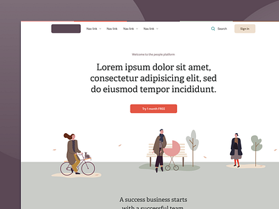 Homepage exploration - Autumn autumn design desktop illustrations sketch ui