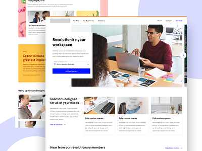 WeWork homepage - Design practice (.sketch) agency apercu design desktop homepage practice responsive sketch ui web wework