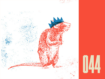 Everyday - 044 illustration overlay rat king screenprint texture theo von