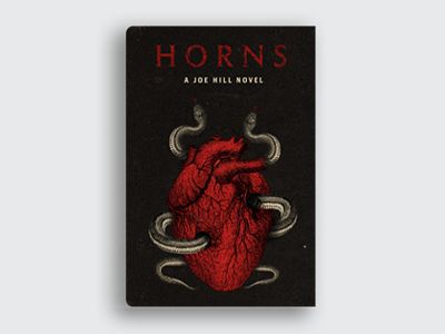 Horns Book Cover book cover book jacket heart horns horror joe hill novel skillshare snakes