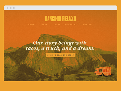 Rancho Homepage beer dream food truck homepage landing page rancho tacos web design