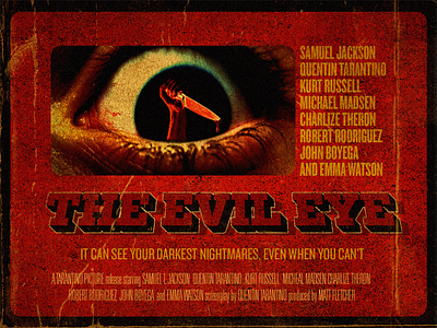 Grindhouse Eye - Day 14 blood evil eye grind house film grunge horror rough title card