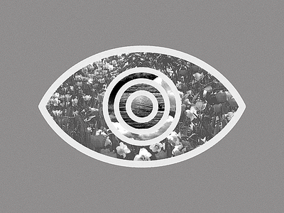 White Halftone - Eye 19 100 day project eye grey halftones muted thick lines white