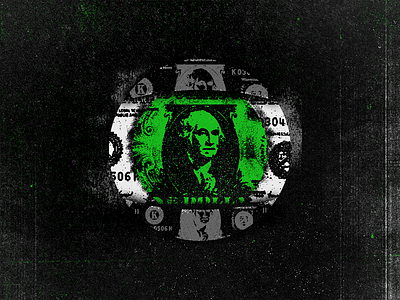 An Eye for Money - Day 21 100 day project eye finance money noise photocopy texture