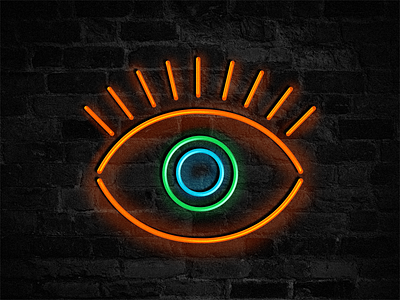 Neon Eye - Eye 26 100 day project bar brick eye neon