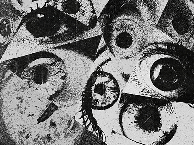 Collage Eye - Eye 34 100 day project collage creepy eye photocopy texture