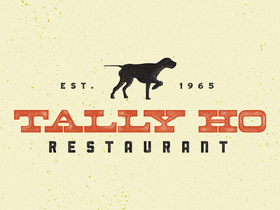 Tally Ho Logo branding food logo restaurant stamp tally ho texture