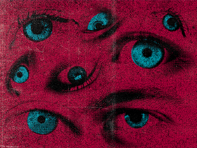 Strange Eyes - Day 41 100 day project eye grunge halftones texture weird