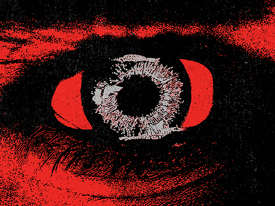 Horror Eye - Eye 64 100 day project blood brush creepy eye grunge horror noise