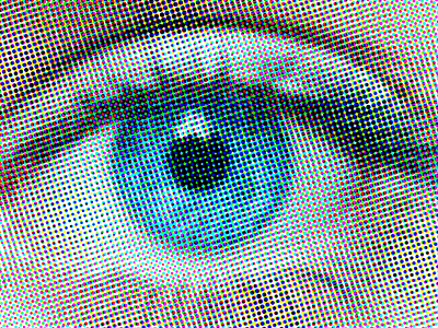 Color Halftone Eye - Eye 68 100 day project cmyk eye halftone nightcrawler retro