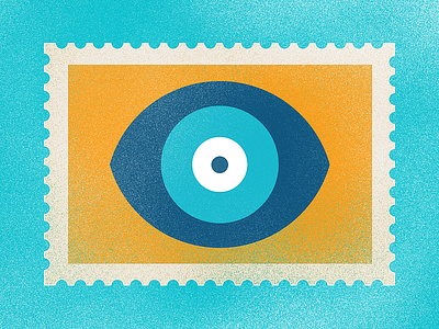 Stamp Eye - Eye 79 100 day project eye noise retro stamp texture vintage