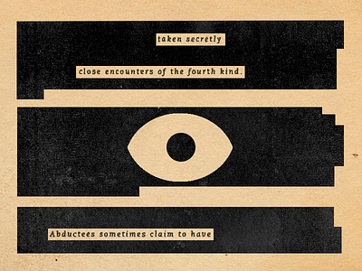 Secretive Eye - Eye 89 100 day project alien conspiracy creepy eye paper secretive texture ufo