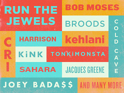 Time Lineup - Type (01) 100 day project bold festival lineup music pastel summer type typography